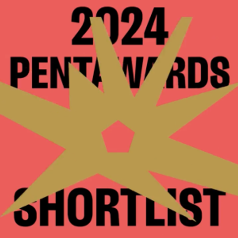 The text '2024 Pentawards Shortlist' and the Pentawards's pentagonal logo