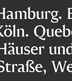 Custom headline typeface created for Engel & Völkers with Dalton Maag
